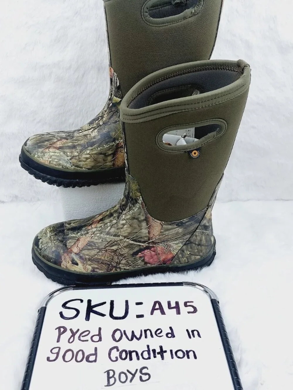 Bogs Kids Classic Mossy Oak Waterproof Pull-On Insulated Winter Snow Boot Size 4